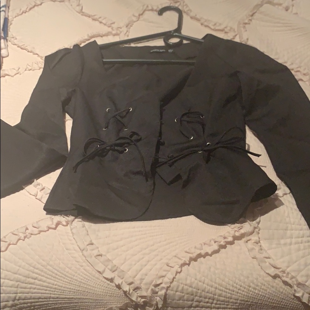 Button up peplum top